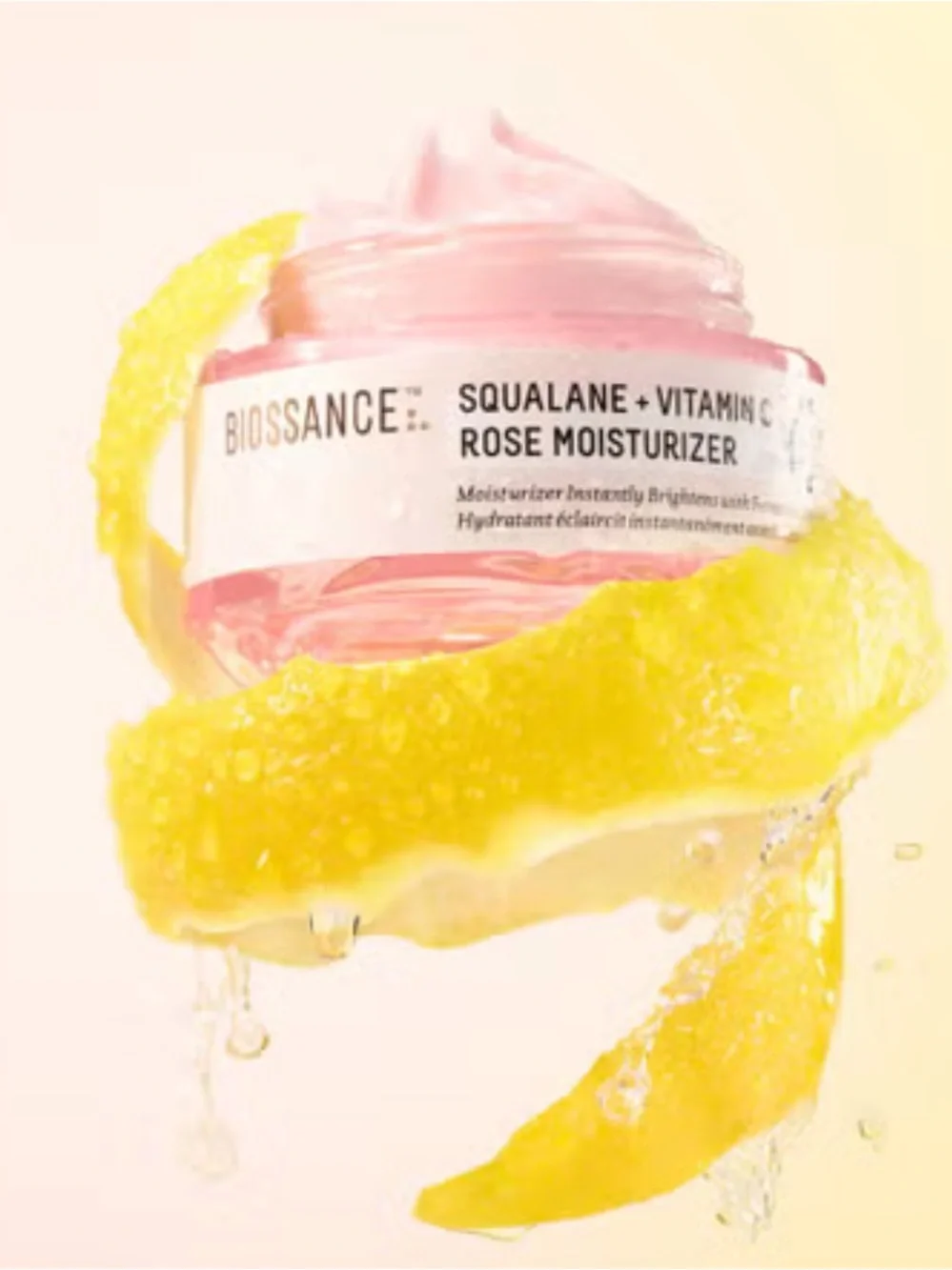 Biossance Squalane + Vitamin C Rose Moisturizer instantly brightens, nourishes